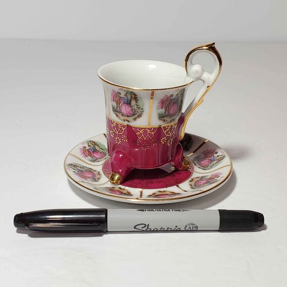 Courting Couple Demitasse (Small) Cup and Saucer - Picture 8 of 9